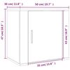 vidaXL Table de chevet murale Blanc brillant 50x30x47 cm