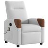 vidaXL Fauteuil de massage inclinable gris nuage tissu