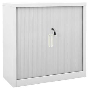 vidaXL Armoire &agrave; portes coulissantes Gris 90x40x90 cm Acier