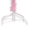 vidaXL Arbre de No&euml;l artificiel pr&eacute;-&eacute;clair&eacute; et boules rose 210 cm PVC
