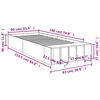 vidaXL Cadre de lit sans matelas gris b&eacute;ton 90x190 cm