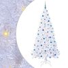 vidaXL Sapin de No&euml;l artificiel avec 300 LED Blanc 210 cm PVC et Acier