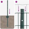 vidaXL Cl&ocirc;ture avec poteau Vert 0,6 x 10 m Acier et PVC