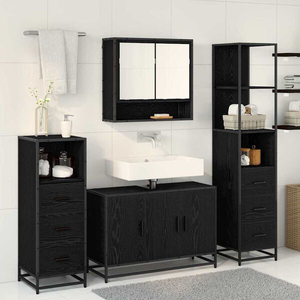 vidaXL Ensemble de mobilier de salle de bain 3 pcs Ch&ecirc;ne artisanal