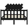 vidaXL Cadre de lit sans matelas noir bois de pin massif