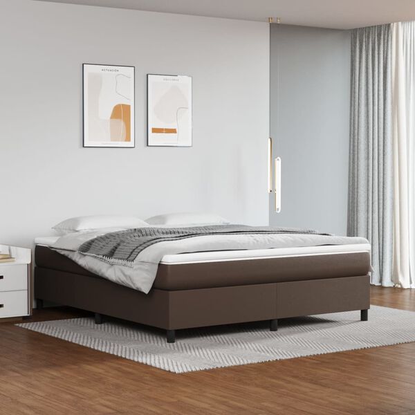 vidaXL Cadre de lit marron 180x200 cm similicuir