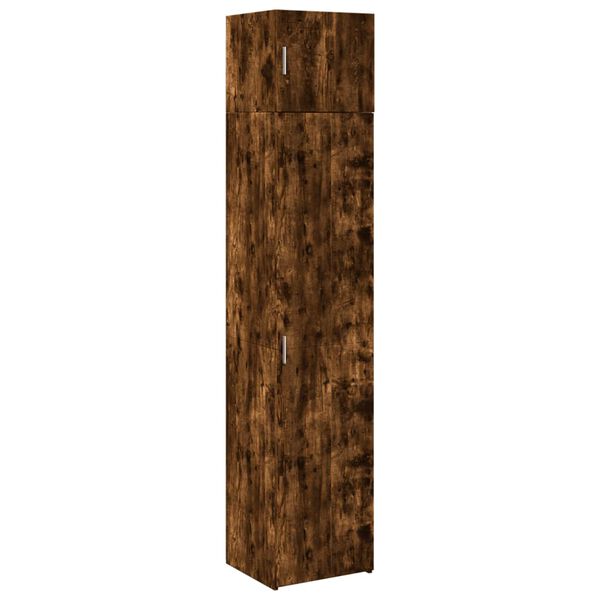 vidaXL Armoire de rangement mince chêne fumé 45x42,5x225 cm