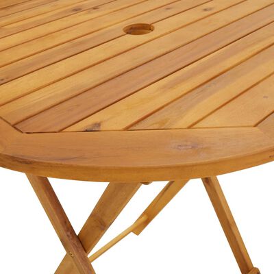 vidaXL Table pliable de jardin 70 cm Bois d'acacia solide