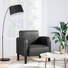 vidaXL Chaise de canapé avec accoudoirs noir 54 cm similicuir