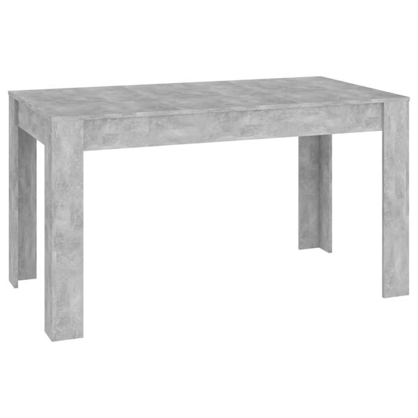 vidaXL Table de salle à manger Gris béton 140x74,5x76 cm Aggloméré
