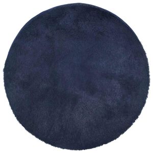 vidaXL Tapis shaggy &agrave; poils longs NAVARRA bleu marine 120x120 cm