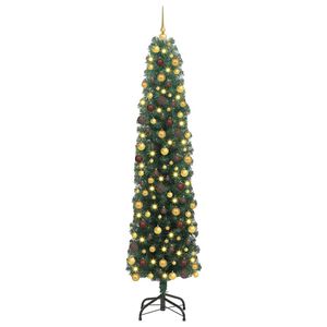 vidaXL Sapin de No&euml;l artificiel Vert 180 cm PVC et acier et plastique