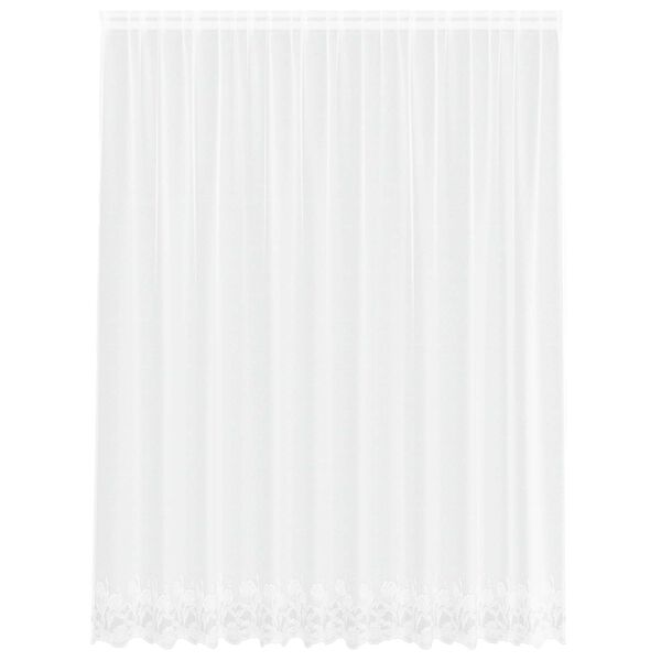 vidaXL Rideau en Dentelle Floral Blanc 200 x 300 cm Polyester