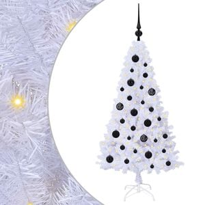 vidaXL Sapin de No&euml;l artificiel avec 150 LED Blanc 120 cm PVC et Acier