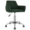 vidaXL Chaises pivotantes &agrave; manger lot de 6 Vert fonc&eacute; Velours