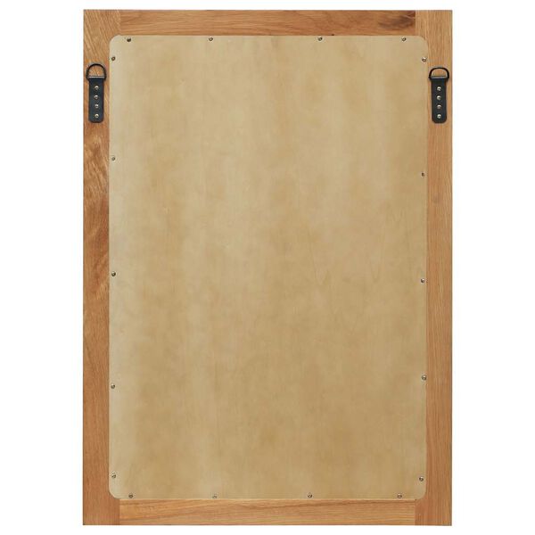 vidaXL Miroir 50x70 cm Bois de ch&ecirc;ne massif