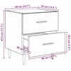 vidaXL Cabinet de chevet avec tiroir Ch&ecirc;ne artisanal 40 x 35 x 47,5 cm