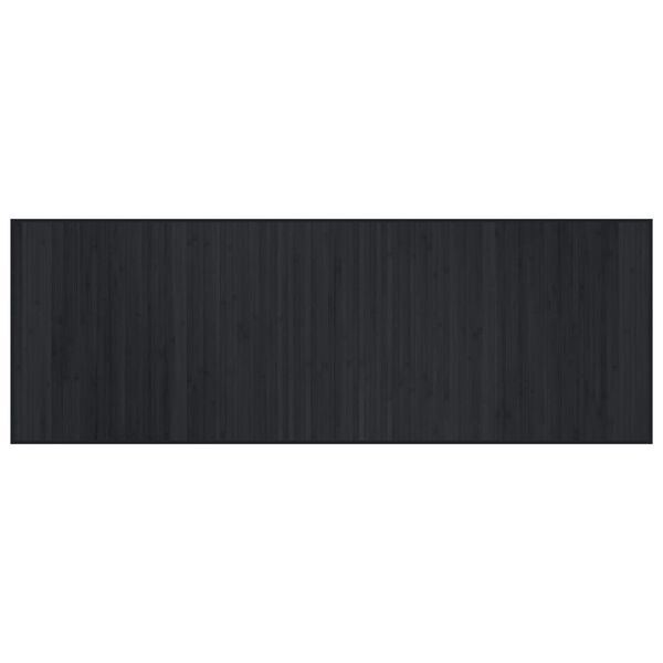 vidaXL Tapis rectangulaire noir 70x200 cm bambou