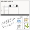 LECHUZA Jardini&egrave;re BALCONERA Cottage 80 ALL-IN-ONE Moka
