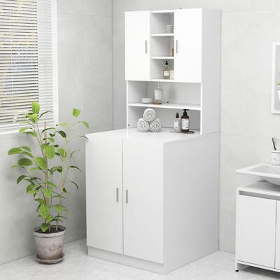 vidaXL Meuble pour machine à laver Blanc 70,5x25,5x90 cm