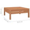 vidaXL Salon de jardin 4 pcs Marron miel Bois de pin massif