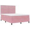 vidaXL Lit &agrave; ressorts avec matelas Rose 140 x 190 cm tissu