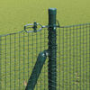 vidaXL Poteau de cl&ocirc;ture. Vert 50 x 1,5 m (maille 16 x 16 mm)