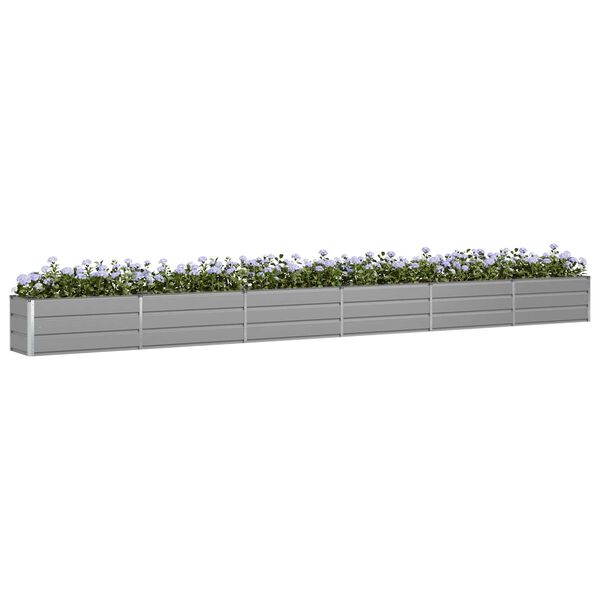 vidaXL Jardini&egrave;re Gris clair 480 x 50 x 45 cm Acier galvanis&eacute;