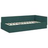 vidaXL Cadre de lit d'angle Vert fonc&eacute; 80 cm x 200 cm Velours