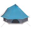 vidaXL Tente Tipi familiale avec toit Bleu et gris 400 x 346 x 250 cm