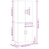 vidaXL Buffet haut Sonoma gris 69,5x34x180 cm Bois d'ing&eacute;nierie