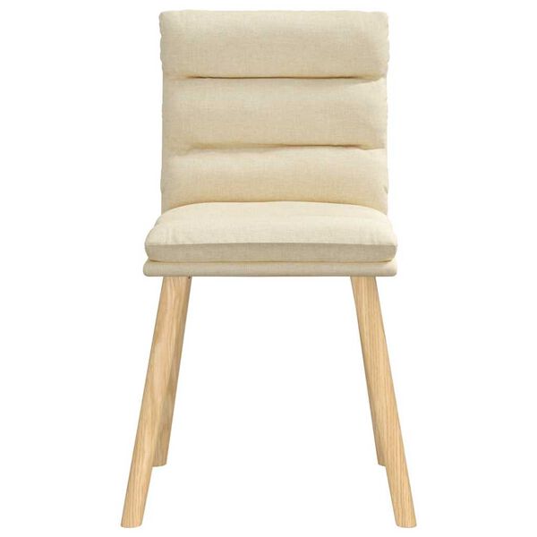 vidaXL Chaises &agrave; manger lot de 4 cr&egrave;me tissu