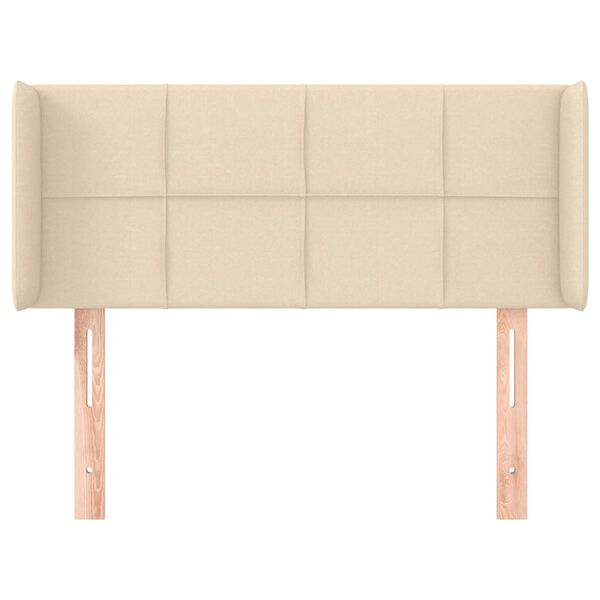 vidaXL T&ecirc;te de lit avec oreilles Cr&egrave;me 83x16x78/88 cm Tissu