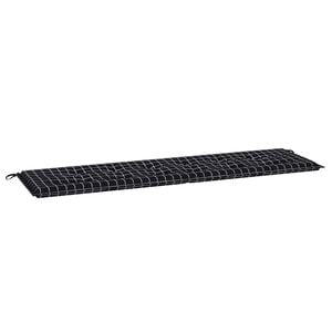 vidaXL Coussin de banc Tissu Oxford Carreaux Noirs 180 x 50 x 3 cm