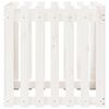 vidaXL Jardini&egrave;re avec design de cl&ocirc;ture blanc 70x70x70 cm pin massif