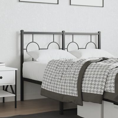 vidaXL Tête de lit métal noir 120 cm