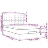 vidaXL Cadre de lit ottoman avec matelas noir 140x190 cm velours