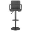 vidaXL Tabouret de bar Gris foncé Tissu
