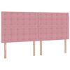 vidaXL Lit avec rangement et matelas Rose 200 x 200 cm Velours