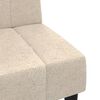 vidaXL Canap&eacute;-lit &agrave; 2 places avec tabouret Cr&egrave;me Tissu microfibre
