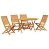 vidaXL Ensemble de salle &agrave; manger pour jardin 5 pcs Marron