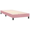 vidaXL Sommier &agrave; lattes de lit avec matelas et LED rose 90x220 cm velours
