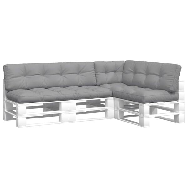 vidaXL Coussins de palette lot de 5 gris tissu