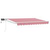 vidaXL Store r&eacute;tractable manuel avec LEDs Rouge et Blanc 3 x 2,5 m