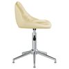 vidaXL Chaises pivotantes &agrave; manger lot de 4 cr&egrave;me similicuir