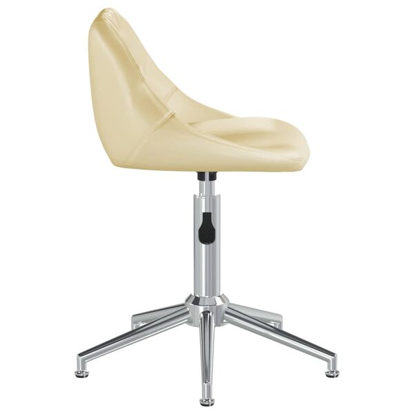 vidaXL Chaises pivotantes &agrave; manger lot de 4 cr&egrave;me similicuir