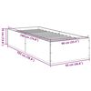 vidaXL Cadre de lit sans matelas ch&ecirc;ne fum&eacute; 90x190 cm
