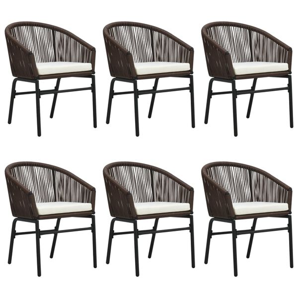 vidaXL Ensemble &agrave; manger de jardin 7 pcs Marron