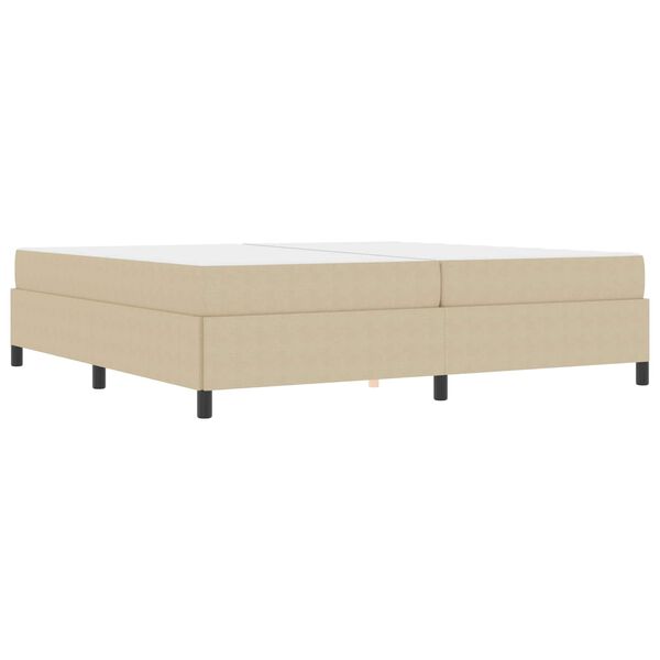 vidaXL Cadre de lit avec matelas Gris Vert Clair 200 x 200 cm tissu
