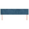 vidaXL T&ecirc;tes de lit 2 pcs Bleu fonc&eacute; 100x5x78/88 cm Velours